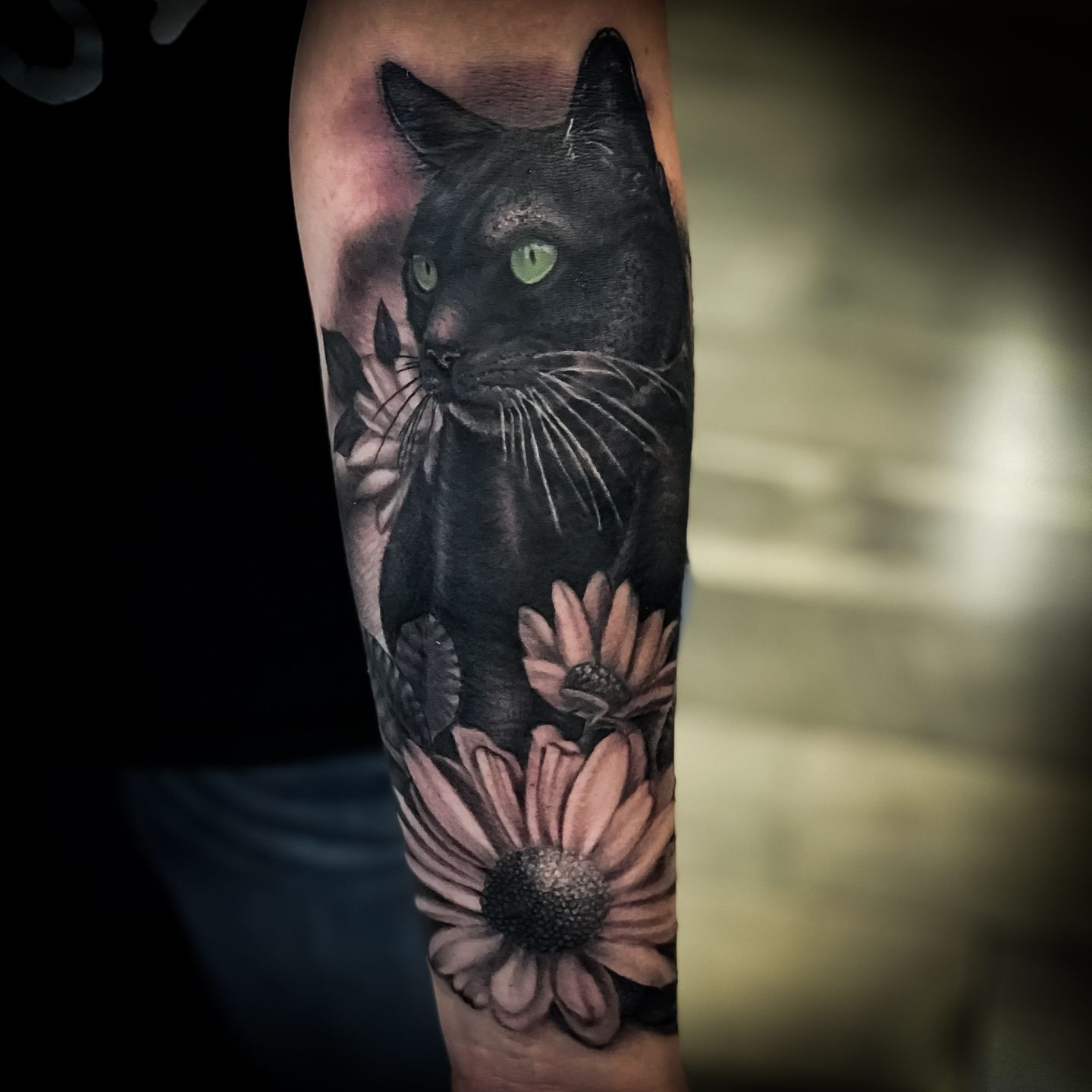 Cat And Flower Tattoo Best Tattoo Ideas Gallery