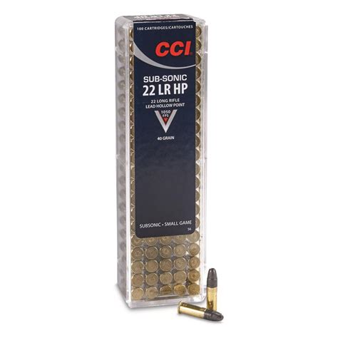 Cci 22 Long Rifle Subsonic Hp Ammunition Cabela S Canada