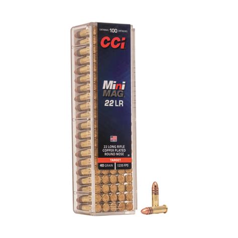 Cci Mini Mag High Velocity 22Lr Cprn 40 Grain 100 Rounds 10510