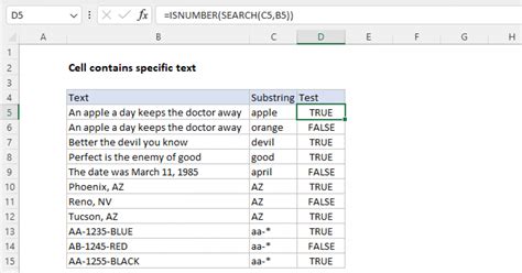 Cell Contains Specific Text Excel Formula Exceljet