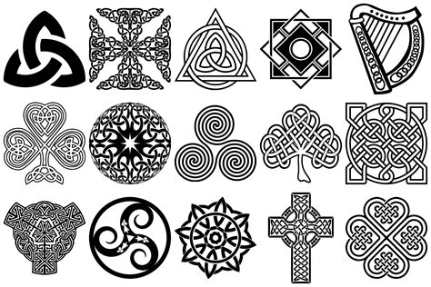 Celtic Symbols Knots Amp Crosses Ai Eps Png Irish Clip Art