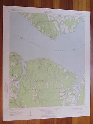 Cherry Point North Carolina 1951 Original Vintage Usgs Topo Map Ebay