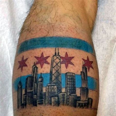 Chicago Chicago Tattoo Chicago Flag Tattoo Chicago Skyline Tattoo