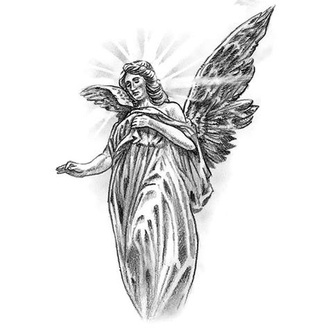 Christian Angel Tattoo Design