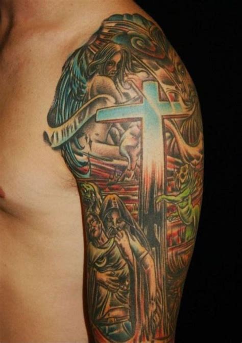 Christianity Religious Half Sleeve Tattoos For Men On Stylevore