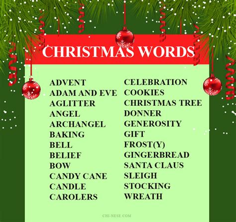 Christmas Words And Their Meanings A Detailed Christmas Vocabulary List