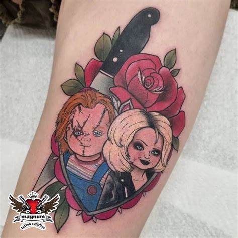 Chucky And Tiffany Tattoo I Custom Designed Chucky Tattoo Creepy