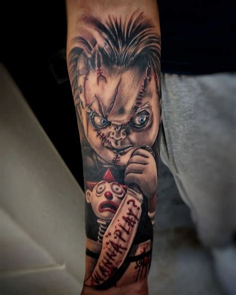 Chucky Tattoo Evil Tattoos Hot Tattoos Trendy Tattoos Horror Tattoos