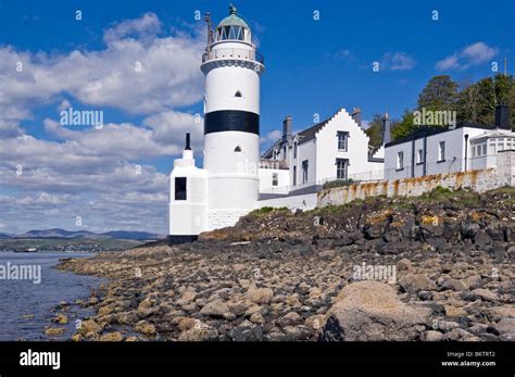 Cloch Lighthouse On The Firth Of Clyde Gourock Scotland Stock Photo