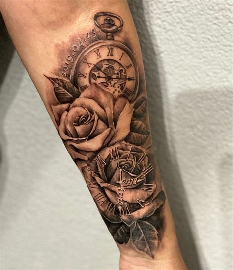 Clock Tattoo Clock Crown Tattoo Rose Old Clock Tattoo Clock And Rose Tattoo Clock Tattoo