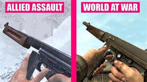 Cod World At War Vs Medal Of Honor Allied Assault Weapons Comparison