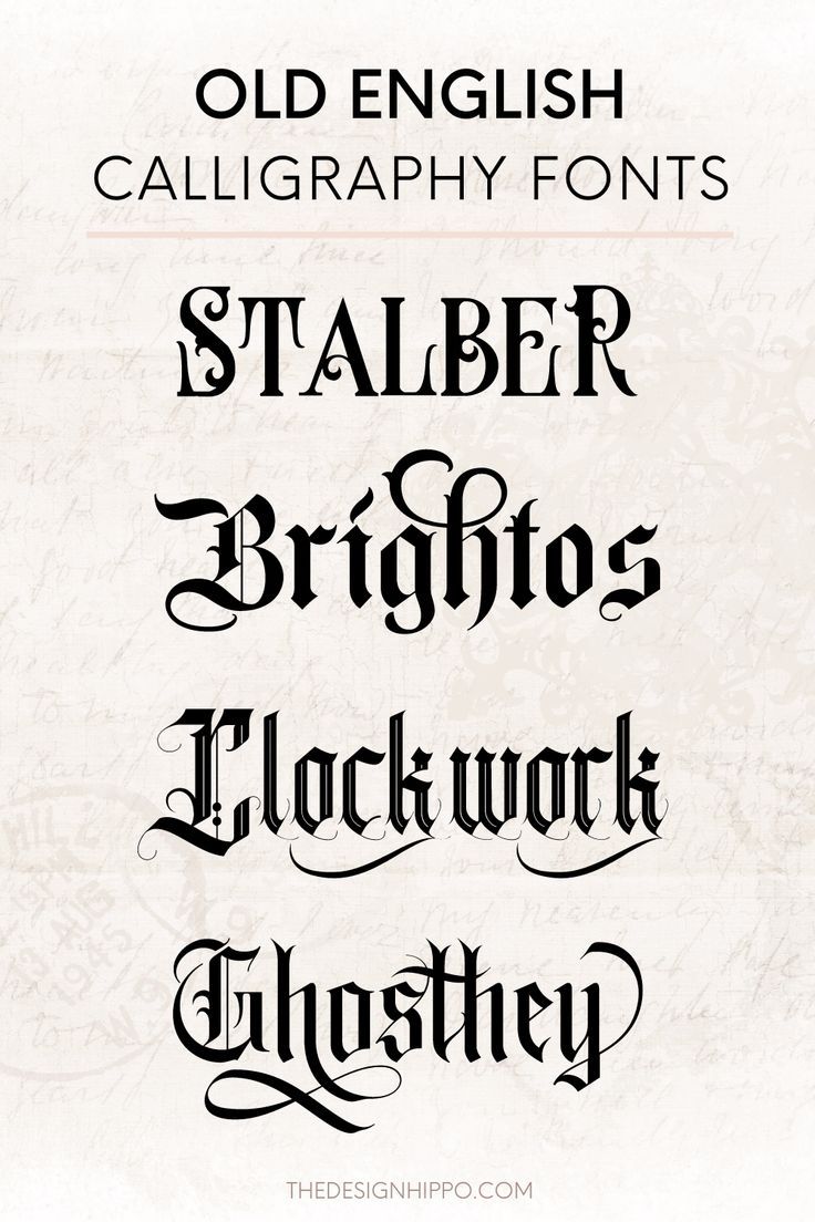 Collage Of The Best Old English Calligraphy Fonts Gothic Lettering