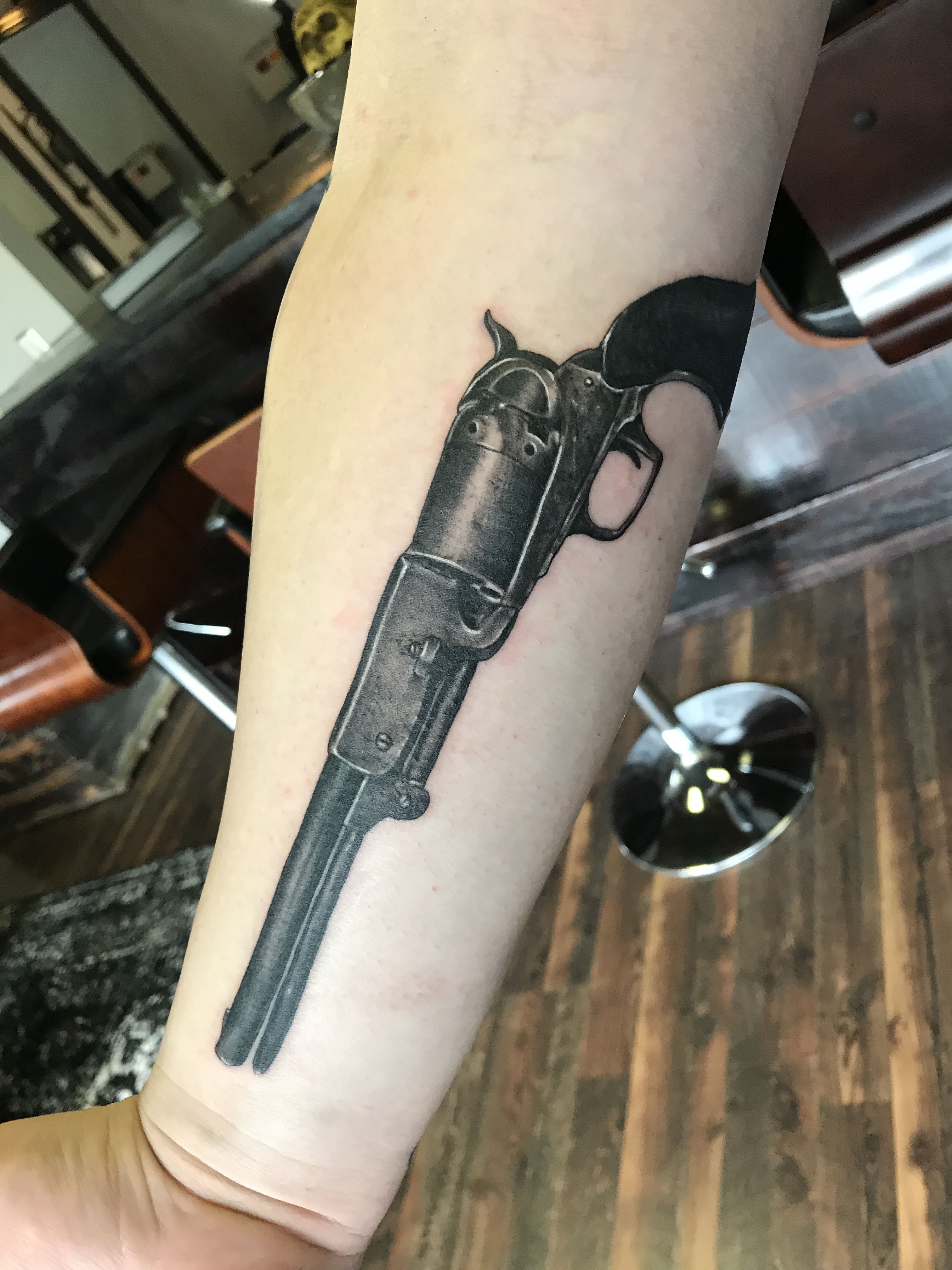 Colt 45 Revolver Tattoo