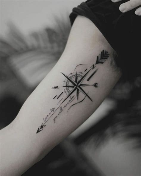 Compass Arrow Tattoo Compass Tattoo Arrow Tattoos Tattoos For Guys