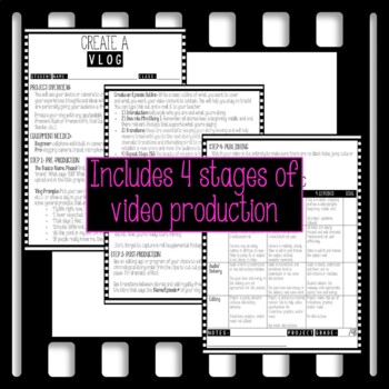 Create A Vlog Step By Step Project Guide For Students Rubric Tpt