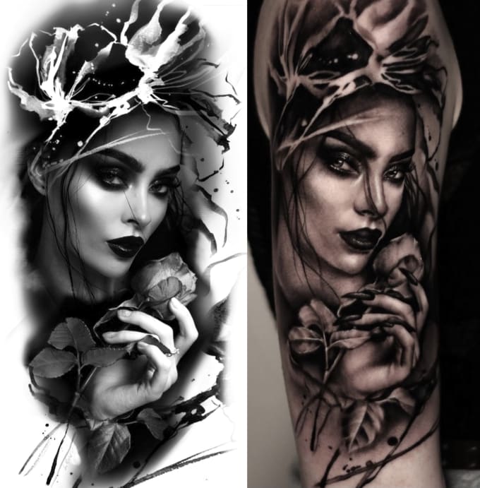 Create Unique Custom Tattoo Design By Ancientworkship Fiverr