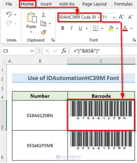 Creating Barcodes In Excel Otosection