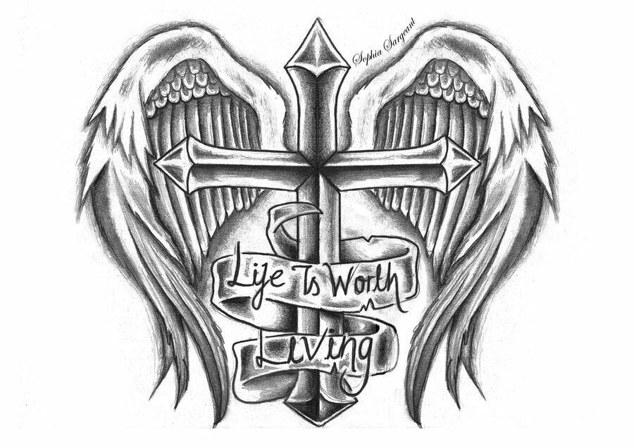 Cross Wings Tattoo Tattoo Designs Tattoo Pictures