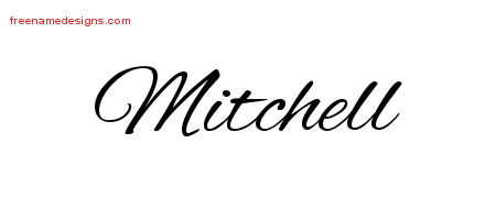 Cursive Name Tattoo Designs Mitchell Free Graphic Free Name Designs