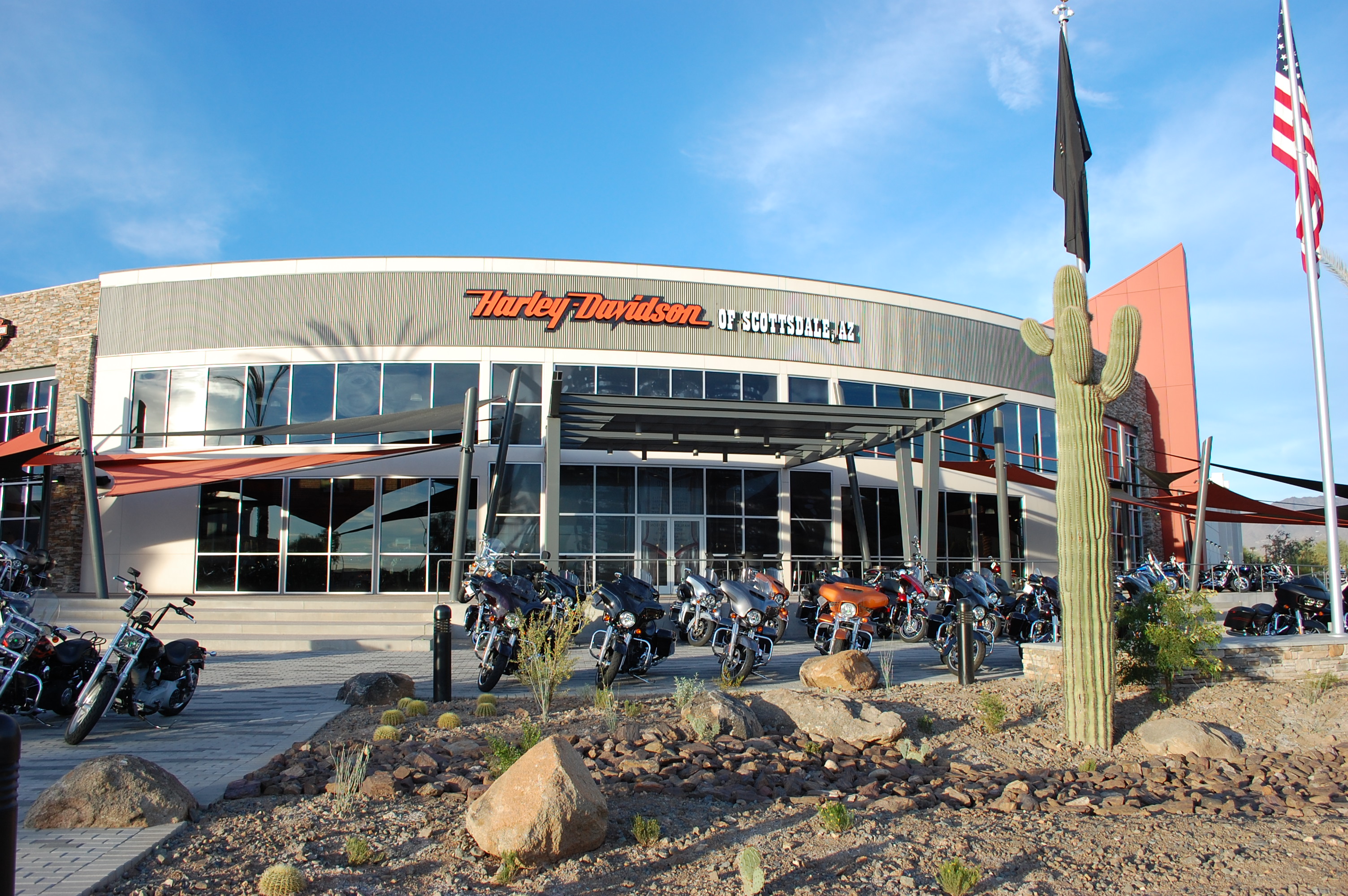 Curved Steel At Harley Davidson In Scottsdale Az Albina Co Inc