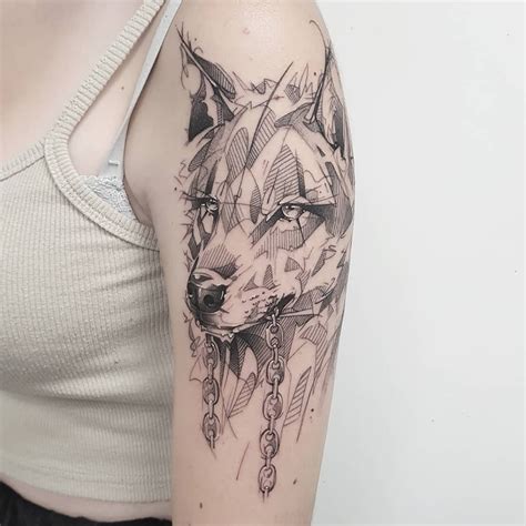 Customised Wolf Tattoo This Tattoo Emerges As A Potent Symbol Intertwining Strength Loyalty And Spiritual Growth Hawktattooofficial Nexusselectcitywalk Wolftattoo Wolf Tattoo Tattoos Ink Wolves Tattooartist Art Inked