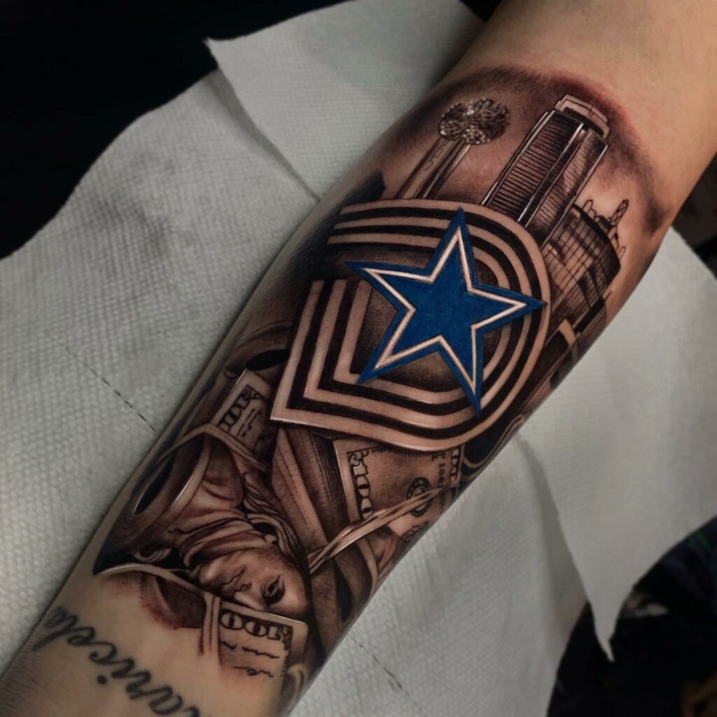 Dallas Cowboys Tattoos Best 3D Tattoo Ideas Dallas Cowboys Tattoo