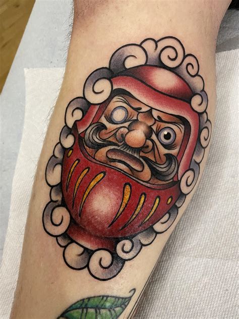 Daruma Doll By Cj White At Ravens Claw Tattoo Tacoma Wa Daruma Doll