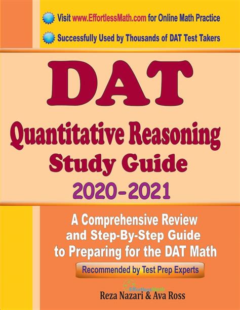 Dat Quantitative Reasoning Study Guide 2020 2021 A Comprehensive