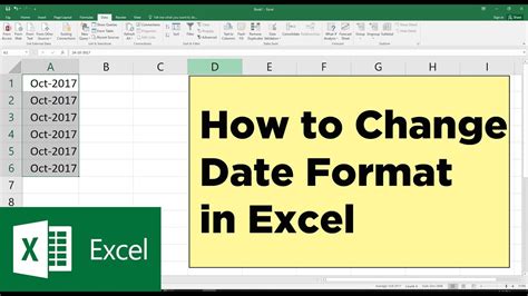 Date Formatting Excel Tutorial Youtube