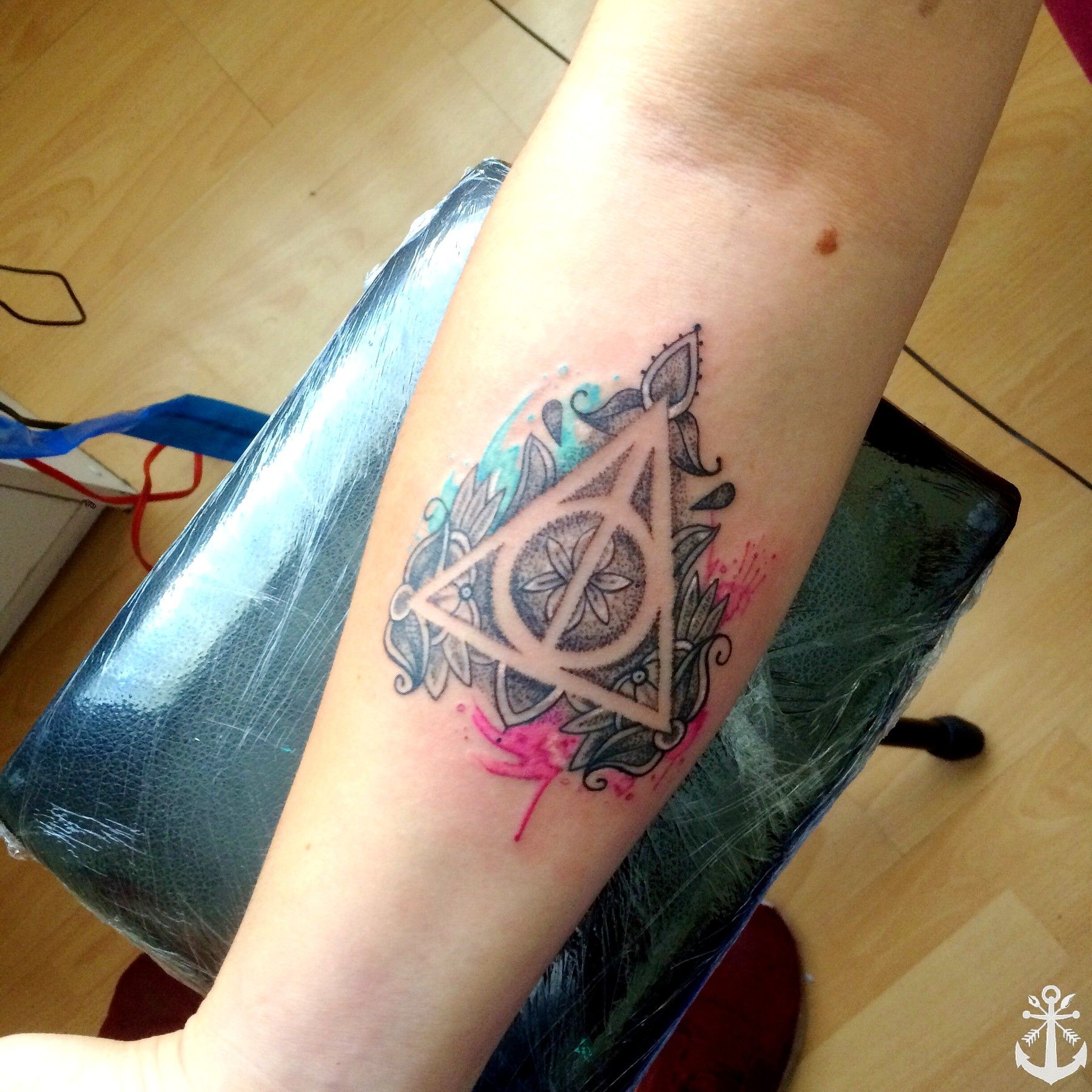 Deathly Hallows Tattoo Watercolor Wiki Tattoo