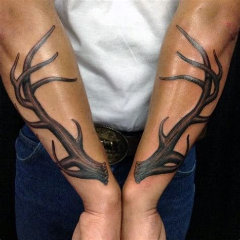 Deer Antler Tattoos For Men