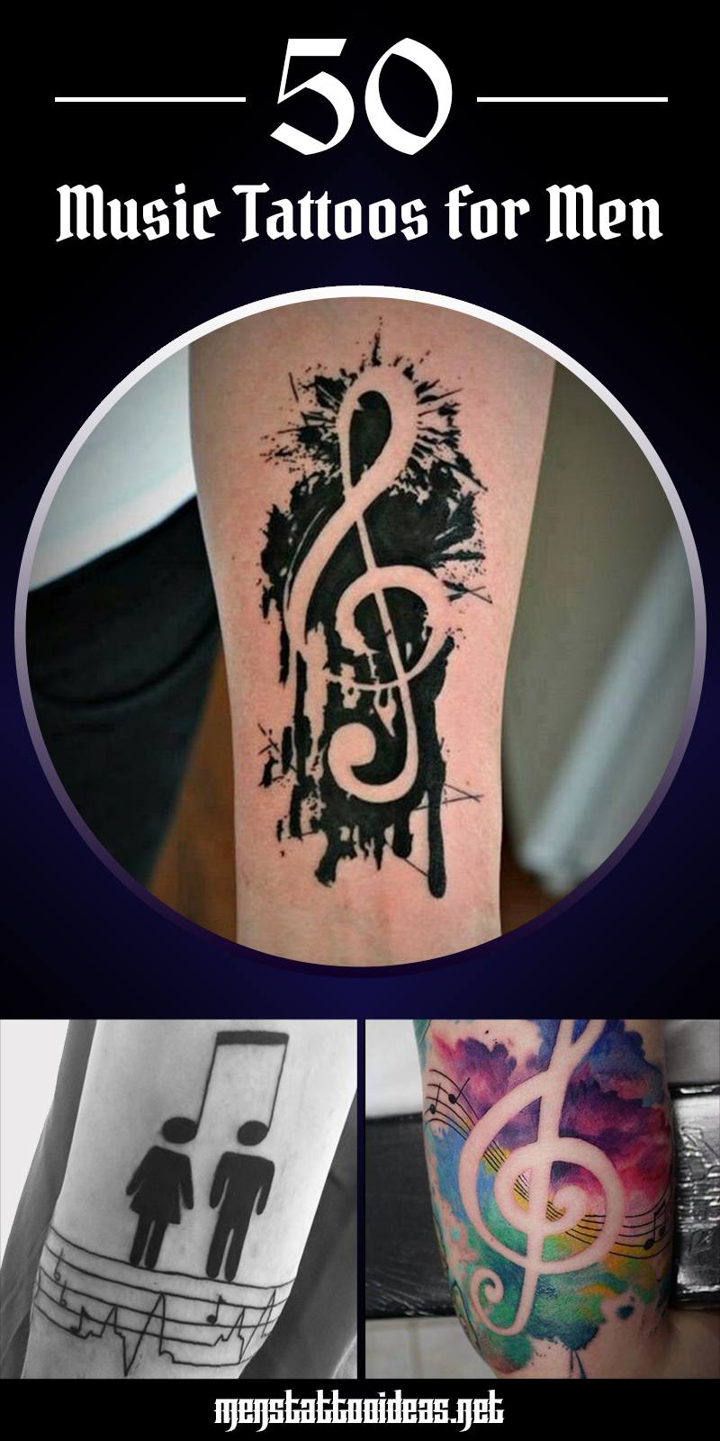 Demon Hand Tattoos For Men Skull Music Tattoo Ideas