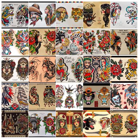 Digital Download American Traditional Tattoo Flash Traditions Collection