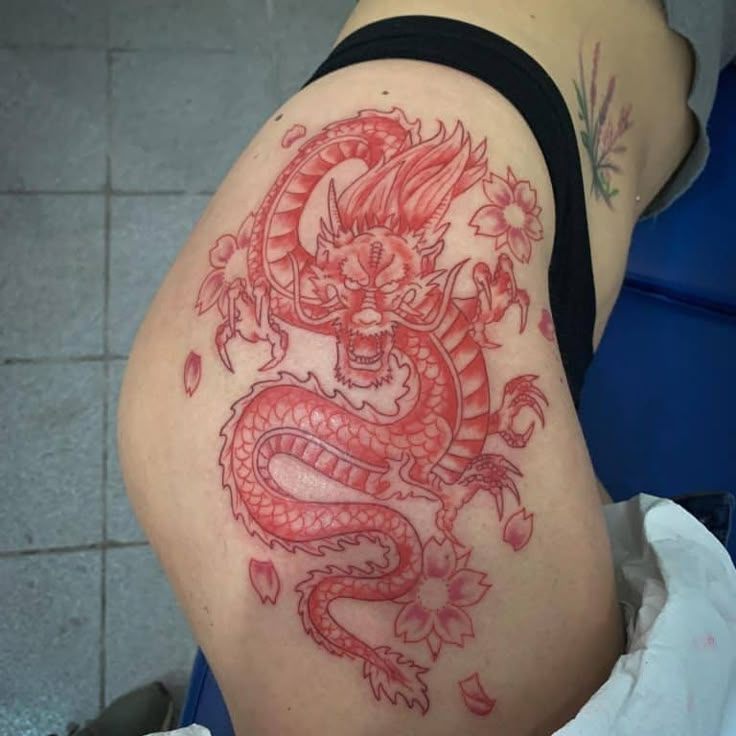 Dragon Tattoo Designs Dragon Tattoo Thigh Tattoos Women