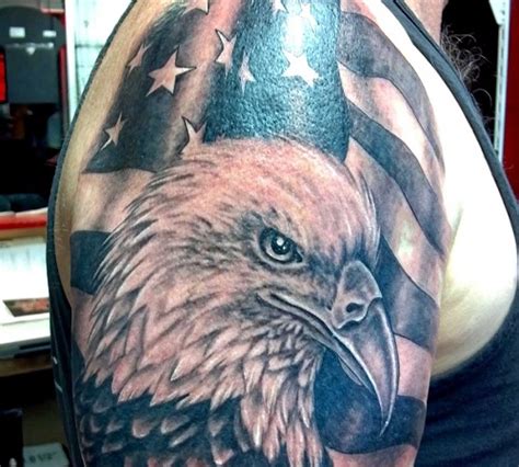 Eagle American Flag Combo By Diego Tattoonow