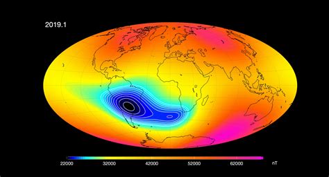 Earth S Magnetic Field Anomaly Over The Atlantic Has Split In Two Now