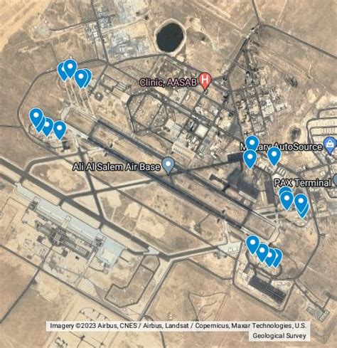 Elevation Of Ali Al Salem Air Base Kuwait Topographic Map Altitude Map