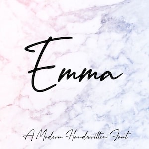 Emma Font Modern Handwritten Font Ttf Otf Cricut Fonts Etsy