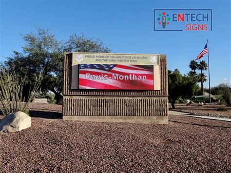 Entech Signs Alpha Led Gallery Davis Monthan Afb Main Entrance