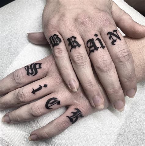 Esfome Old English Letter Tattoos