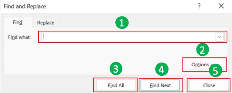 Excel 20 Ctrl F