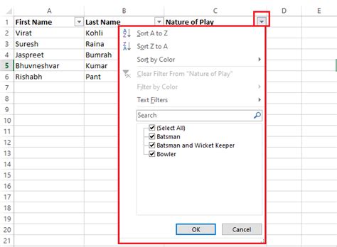 Excel Filter Shortcut Javatpoint