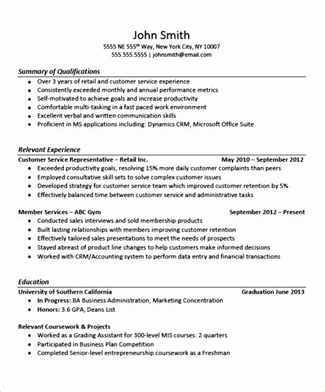 Excel Resume Sample Resume Template Ats Templates Professional Word Experienced Excel Students