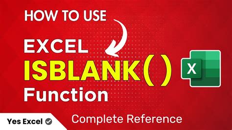 Excel The Excel Isblank Function Youtube