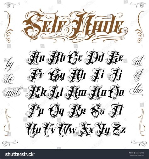 Fancy Old Fonts Lovely Old English Letters Tattoo Old English Tattoo