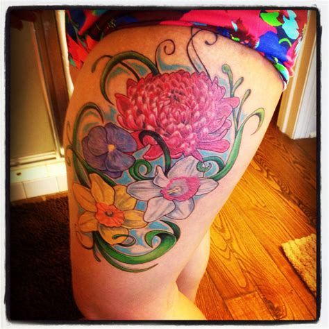 February And April Birth Flower Tattoo Beautiful Insanity