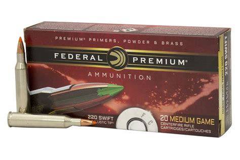 Federal 220 Swift 40 Gr Nosler Ballistic Tip V Shok 20 Box For Sale Online Ammunition Store