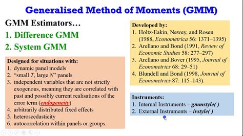 Fixed Effects And Generalized Method Of Moments Gmm Estimation