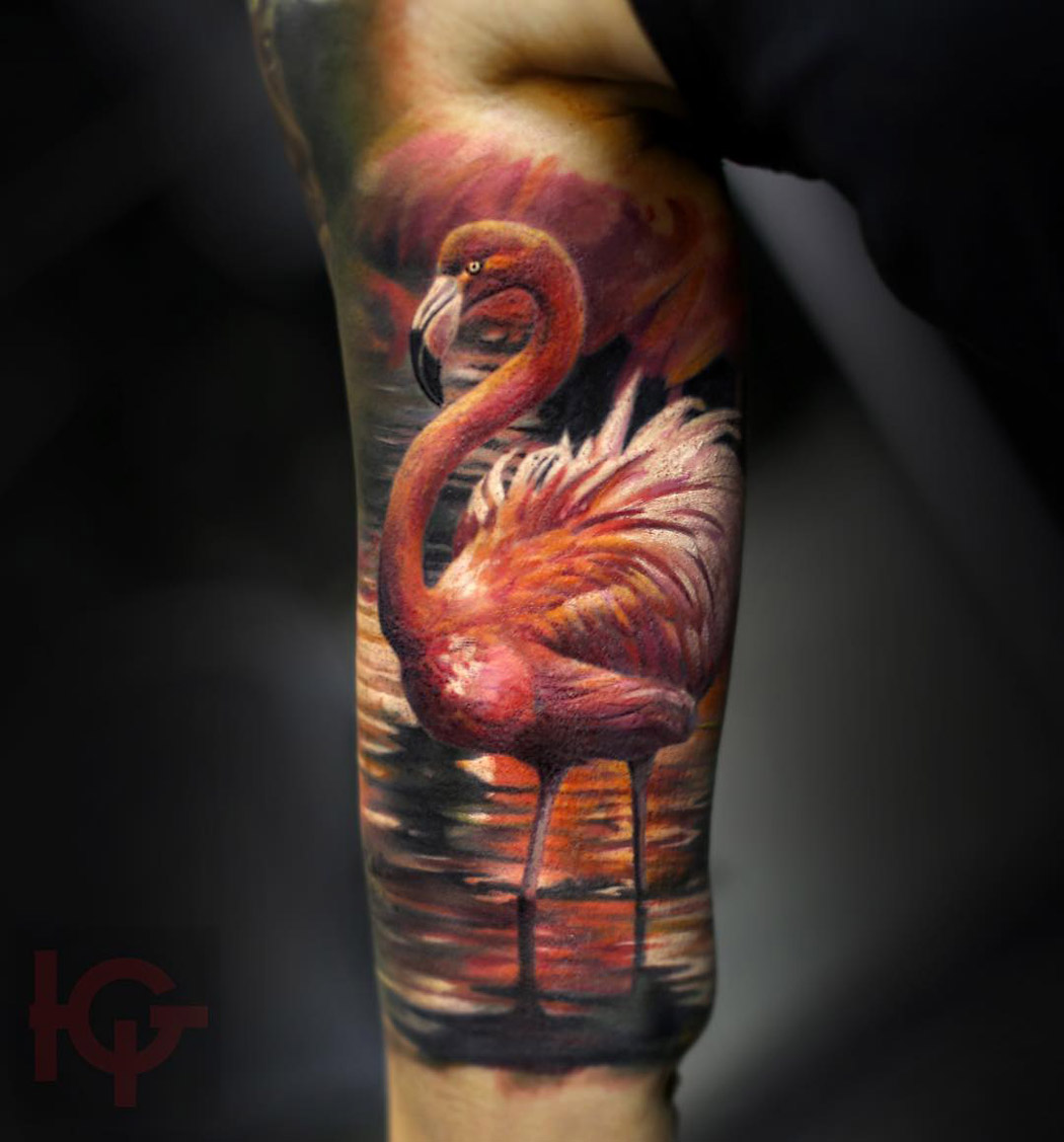 Flamingo Tattoo Design