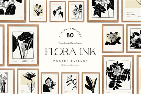 Floral Ink Poster Builder Creative Market